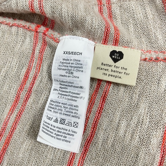 NWT Madewell Cardigan Sweater Textured Stripe With Pockets Size xxs - Picture 9 of 12